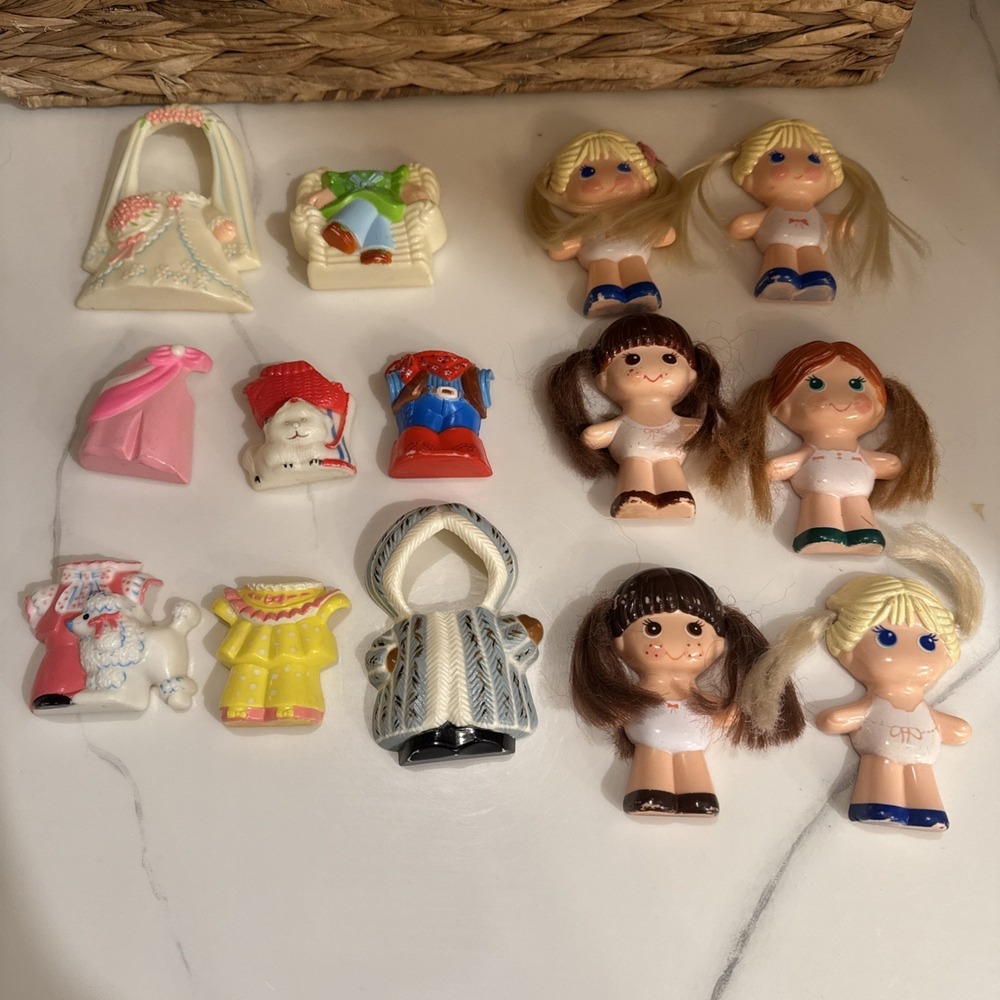 Vintage 1979‎ 1981 KTC Knickerbocker Dolly Pop Dolls & Outfit Accessories LOT